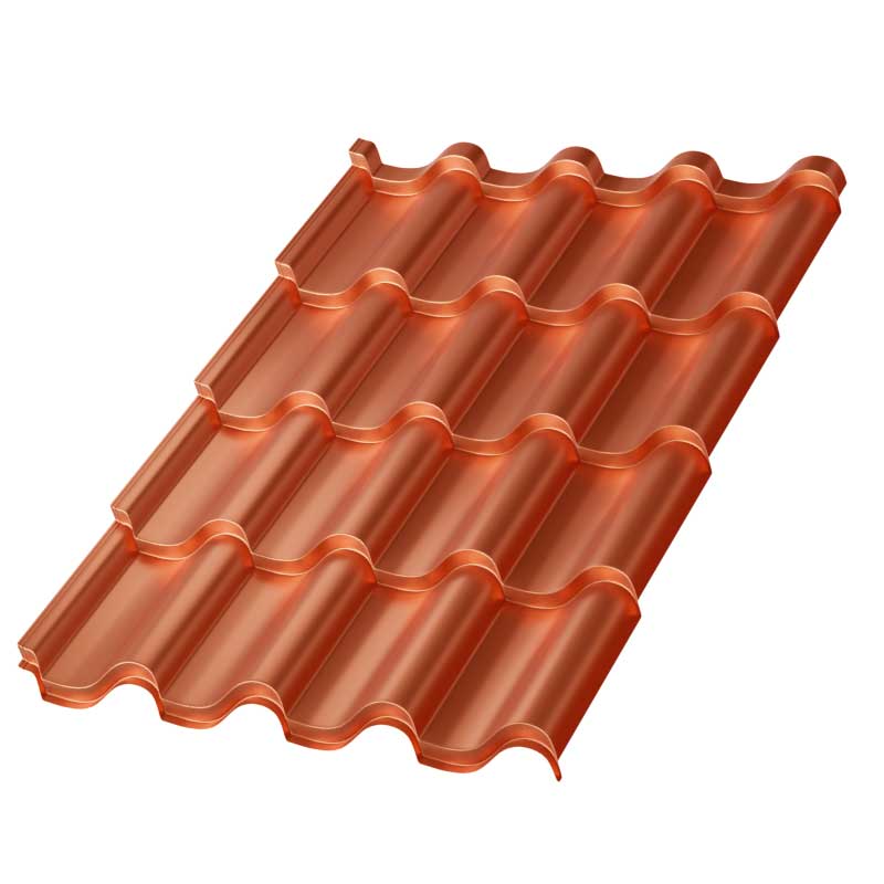 Фото: Металлочерепица МП Монтерроса-X (AGNETA-20-CopperCopper-0.5) в 