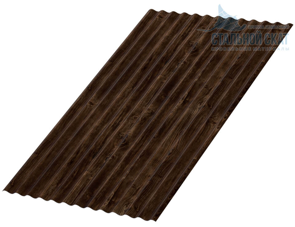 Фото: Профнастил МП18 х 1100 - A (ECOSTEEL_MA-12-Античный Дуб-0.45) в 