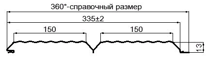 Фото: Сайдинг Lбрус-XL-В-14х335 (ECOSTEEL_T-12-Золотой Орех-0.45) в 