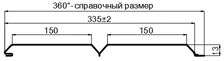 Фото: Сайдинг Lбрус-XL-14х335 (ECOSTEEL_MA-01-МореныйДуб-0.5) в 