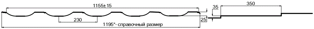 Фото: Профиль декоративный Трамонт-X (VikingMP-01-6007-0.45) в 