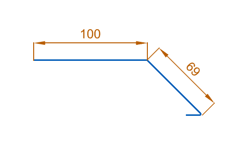 Планка карнизная 100х69х2000 (PURETAN-20-RR23-0.5) в 