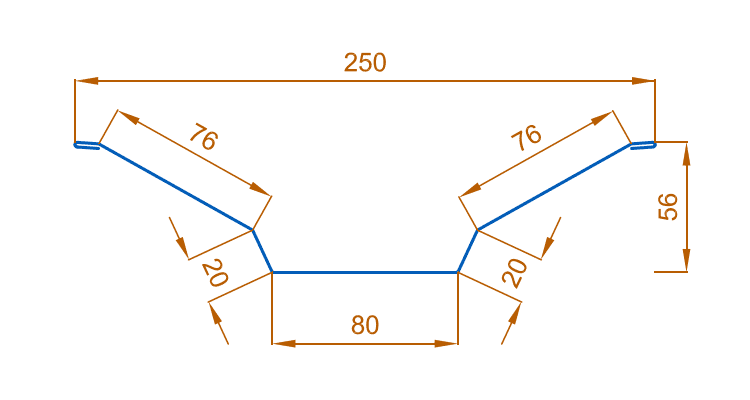 Планка ендовы верхняя 76х76х2000 NormanMP (ПЭ-01-5005-0.5) в 