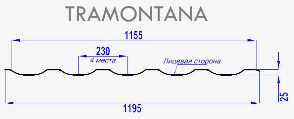 Металлочерепица МП Трамонтана-SL (PURMAN-20-RR32-0.5) в 