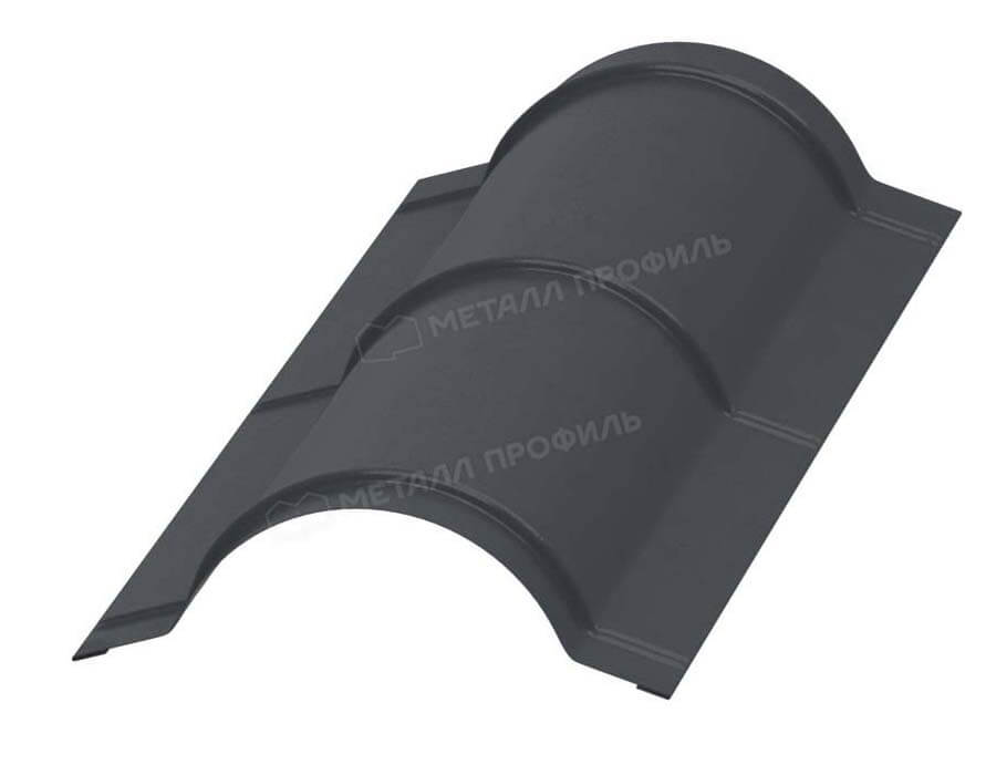 Планка конька круглого R110х2000 (VALORI-20-Серый Сланец-0.5)