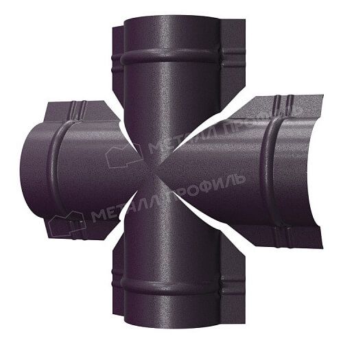 Четверник для круглого конька R110 (VALORI-20-Фиолетовое вино-0.5)
