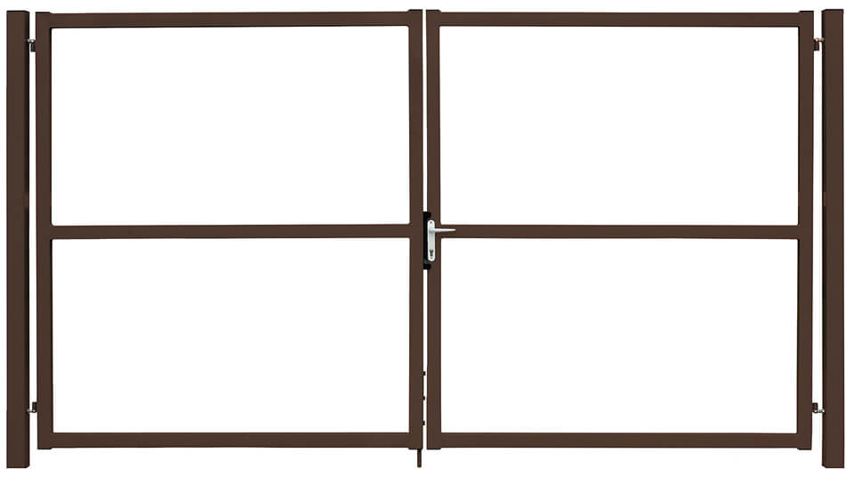 Ворота Colority цинк с замком 1,8х4,0 RAL 8017