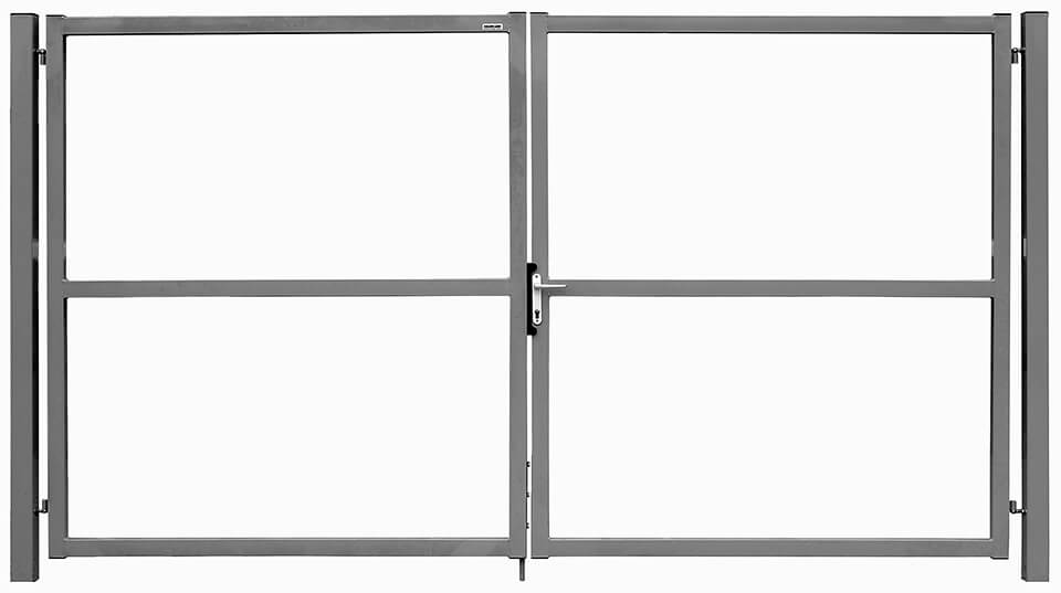 Ворота Colority цинк с замком 2,0х3,5 RAL 7024