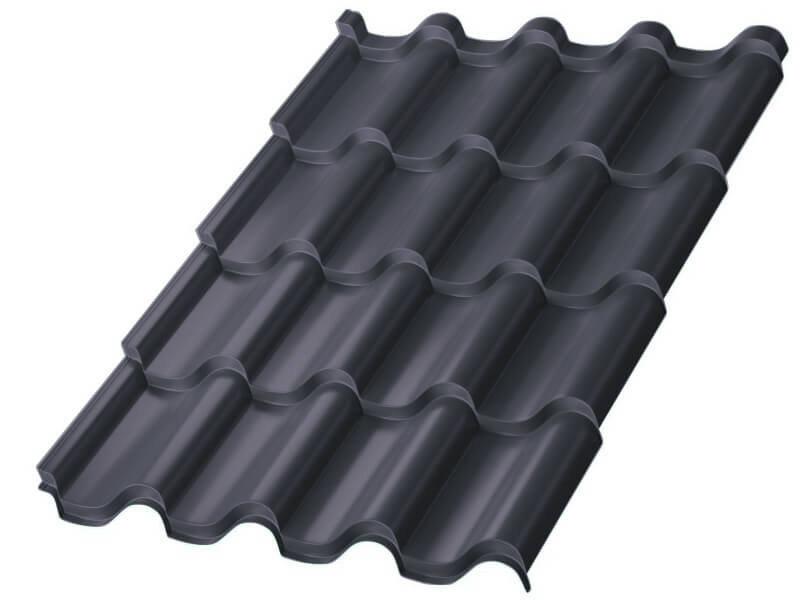 Металлочерепица МП Монтерроса-XL NormanMP (ПЭ-01-7016-0.5)
