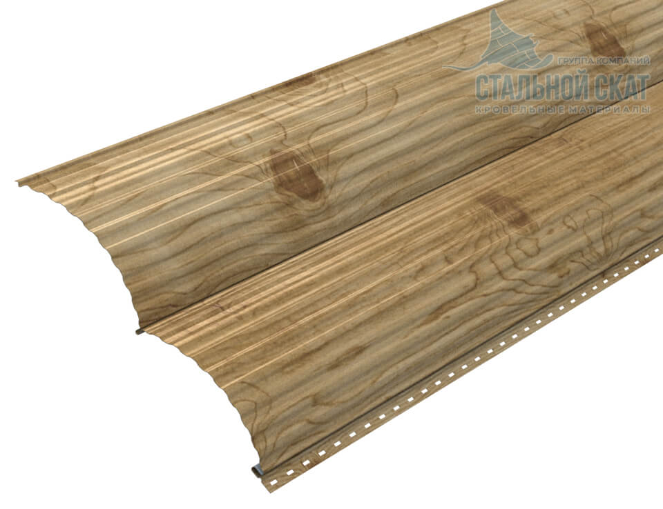 Сайдинг Woodstock-Т-28х330 (ECOSTEEL_MA-01-Сосна-0.5)