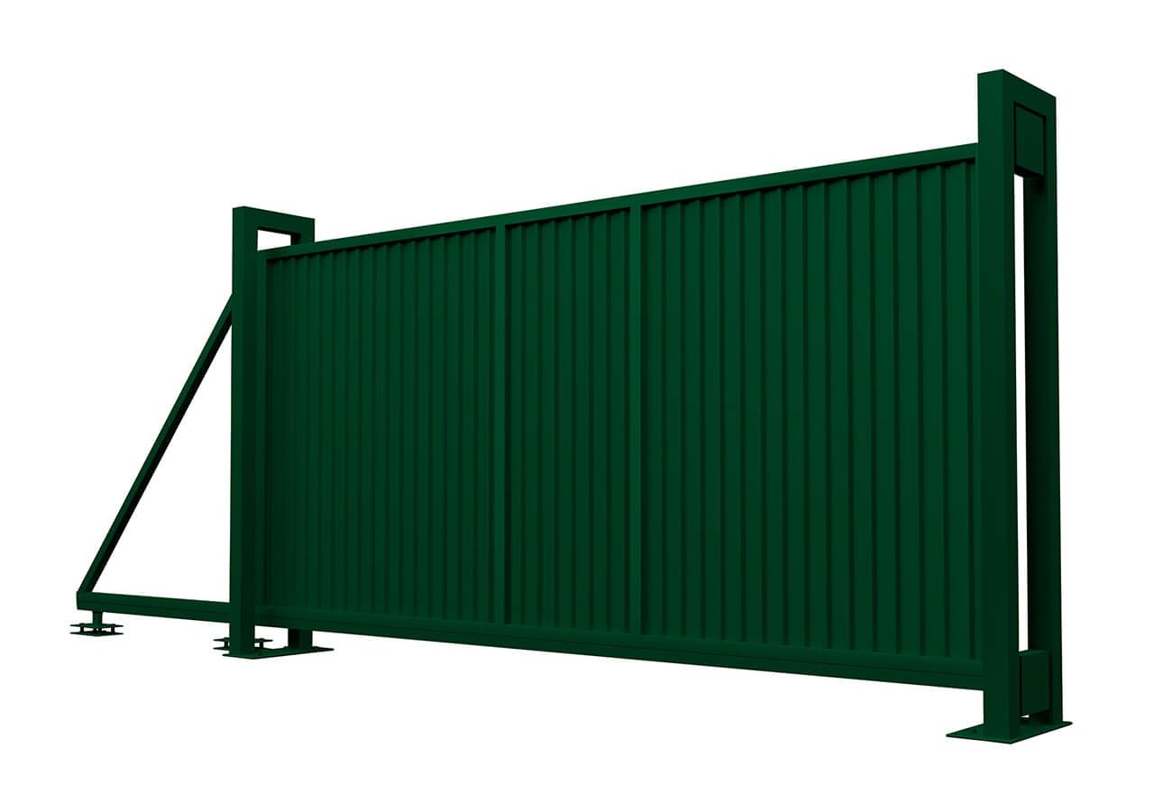 Ворота откатные Estet 2,0х4,5 RAL 6005